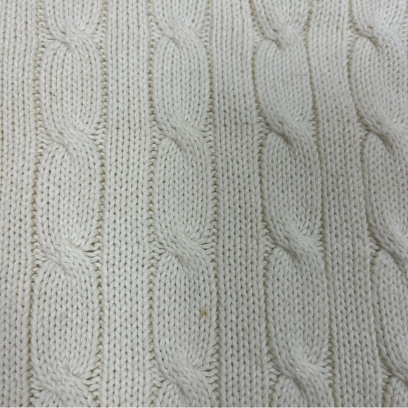 Vtg Polo Ralph Lauren Golf Club Crest Shield V-Neck Cable Knit Sweater Vest Sz M - Picture 5 of 5